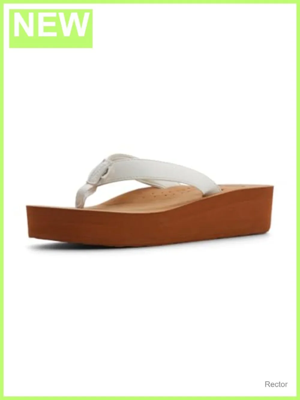 Wedge Platform Flip Flop Sandals - Cushioned Footbed Summer